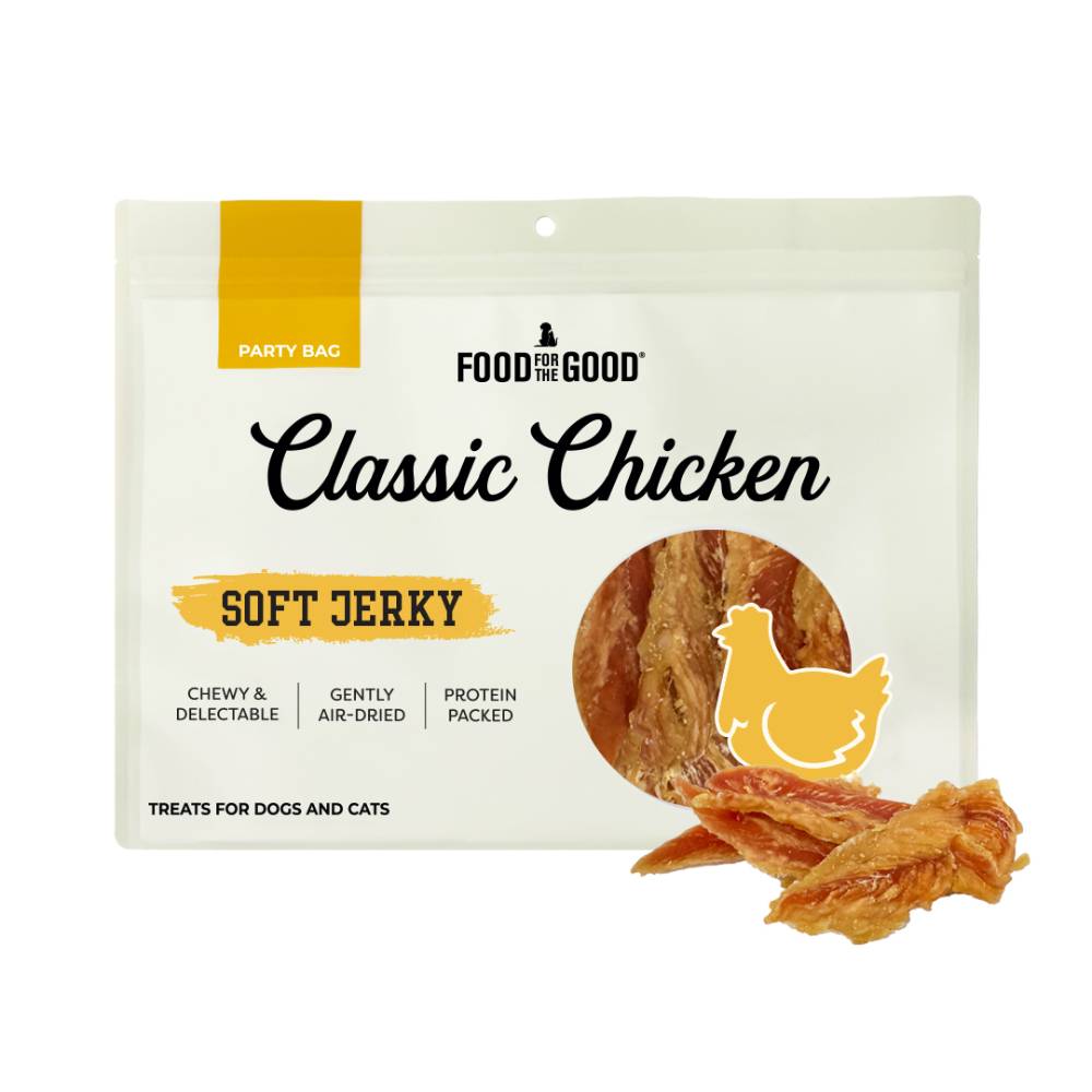 25% OFF: Food for the Good Party Bag Chicken Soft Jerky Treats For Cats & Dogs 400g