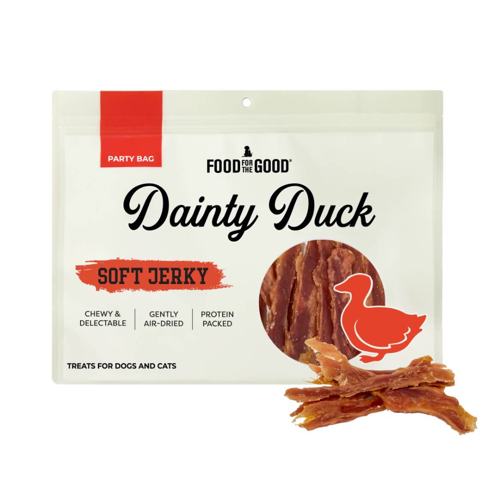 25% OFF: Food for the Good Party Bag Duck Soft Jerky Treats For Cats & Dogs 400g