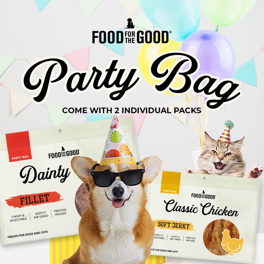 25% OFF: Food for the Good Party Bag Chicken Soft Jerky Treats For Cats & Dogs 400g