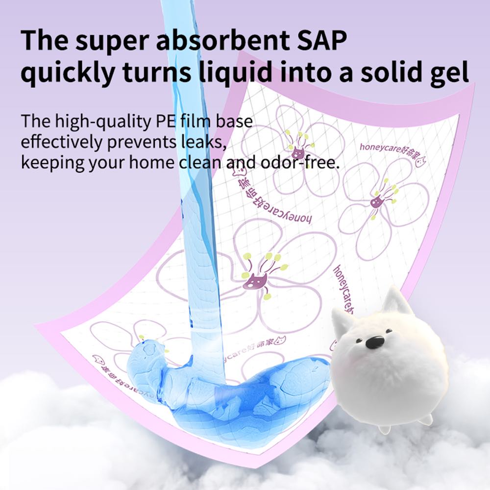 Honey Care Purple Side Leakage Prevention Training Pee Pads