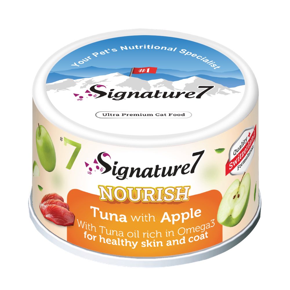 18% OFF: Signature7 Nourish Fruits Tuna with Apple & Omega 3 Canned Cat Food 80g
