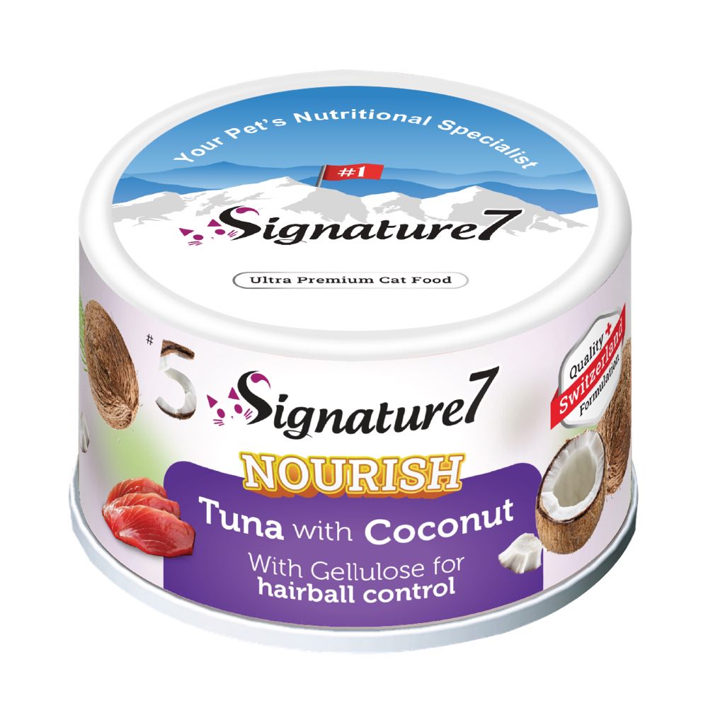 18% OFF: Signature7 Nourish Fruits Tuna with Coconut & Cellulose Canned Cat Food 80g