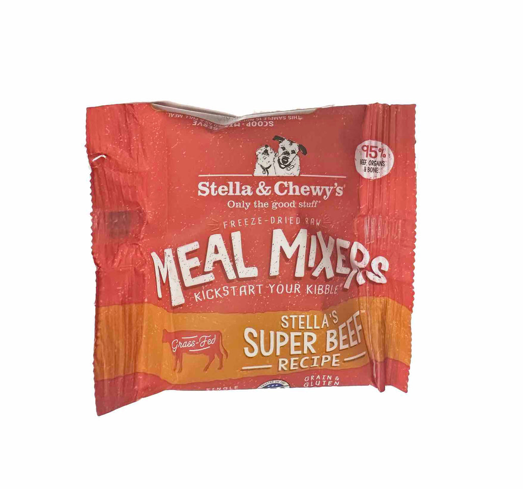 FREE SAMPLE (1 per order): Stella & Chewy’s Stella’s Super Beef Meal Mixers Grain-Free Freeze-Dried Raw Dog Food