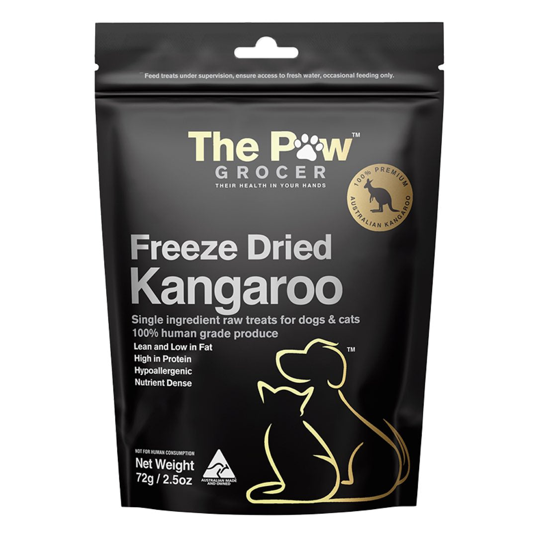 25% OFF: The Paw Grocer Kangaroo Freeze-Dried Treats For Cats & Dogs 72g