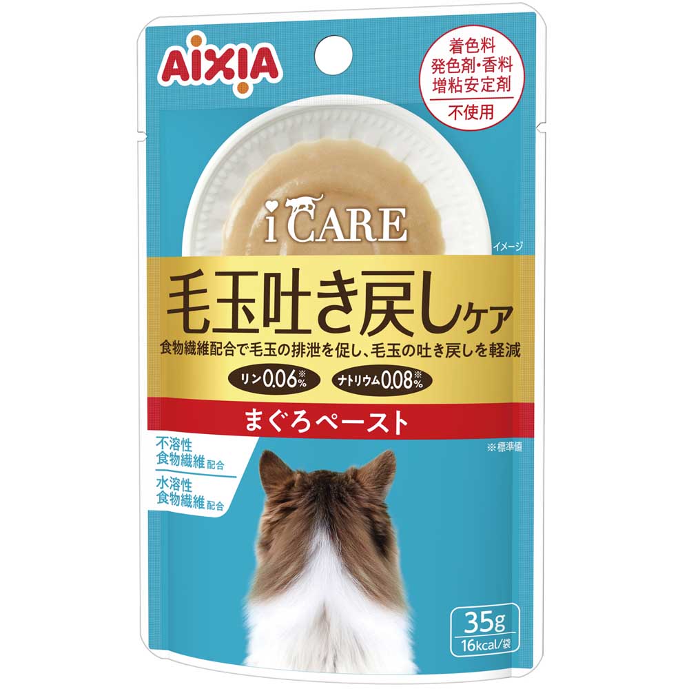 Aixia i CARE Hairball Relief Tuna Paste Pouch Wet Cat Food 35g x 12