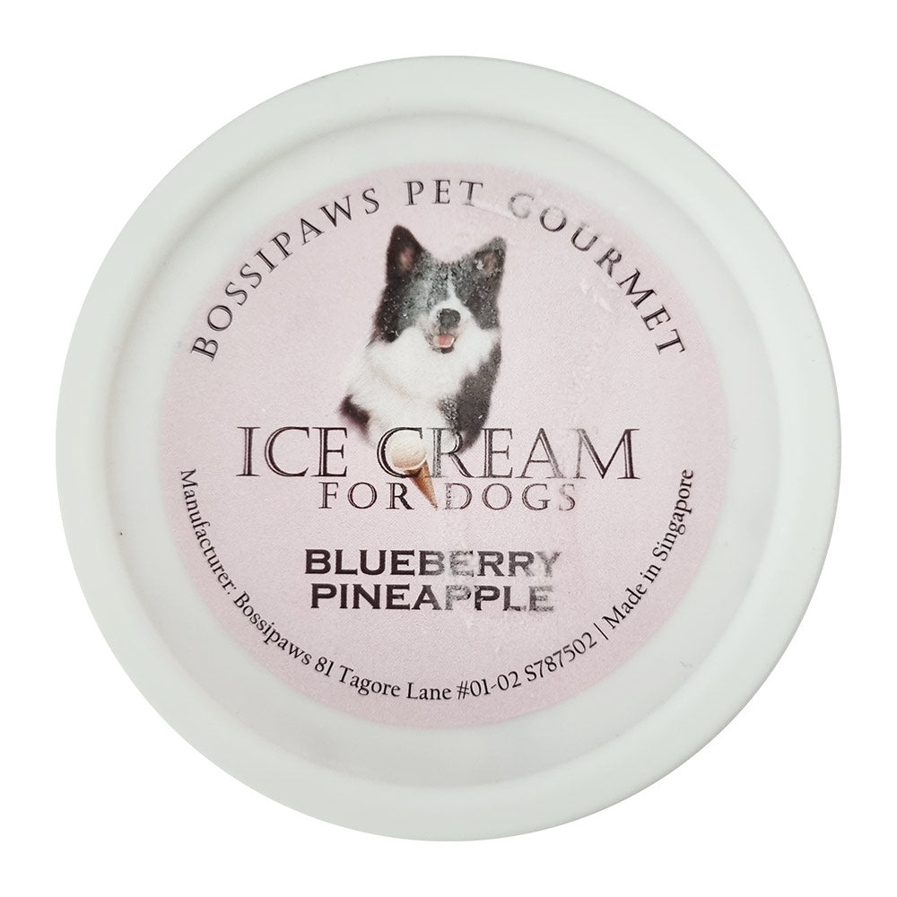 BossiPaws Ice Cream Blueberry Pineapple Frozen Dog Treat 200ml