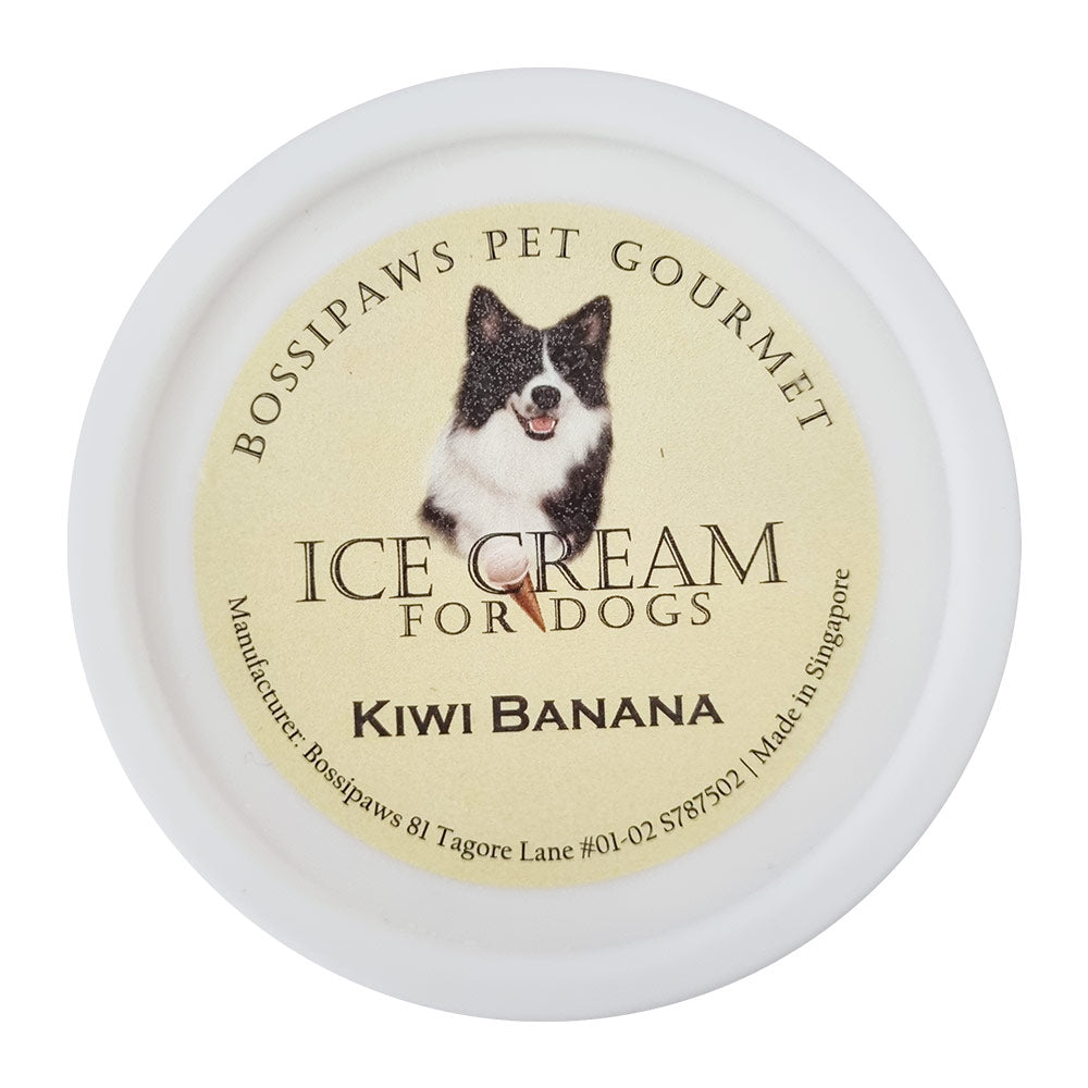 BossiPaws Ice Cream Kiwi Banana Frozen Dog Treat 200ml