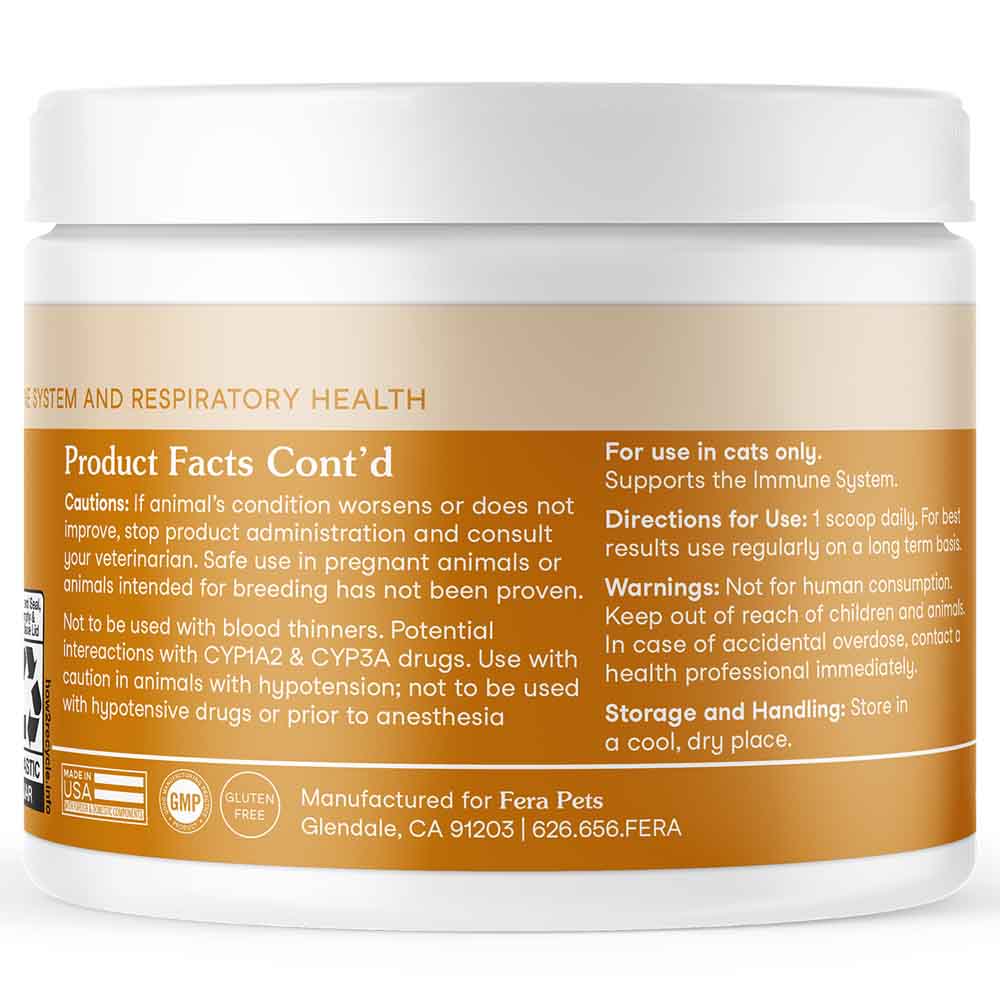 Fera Pets Lysine Immune Support Supplement Powder For Cats 60g