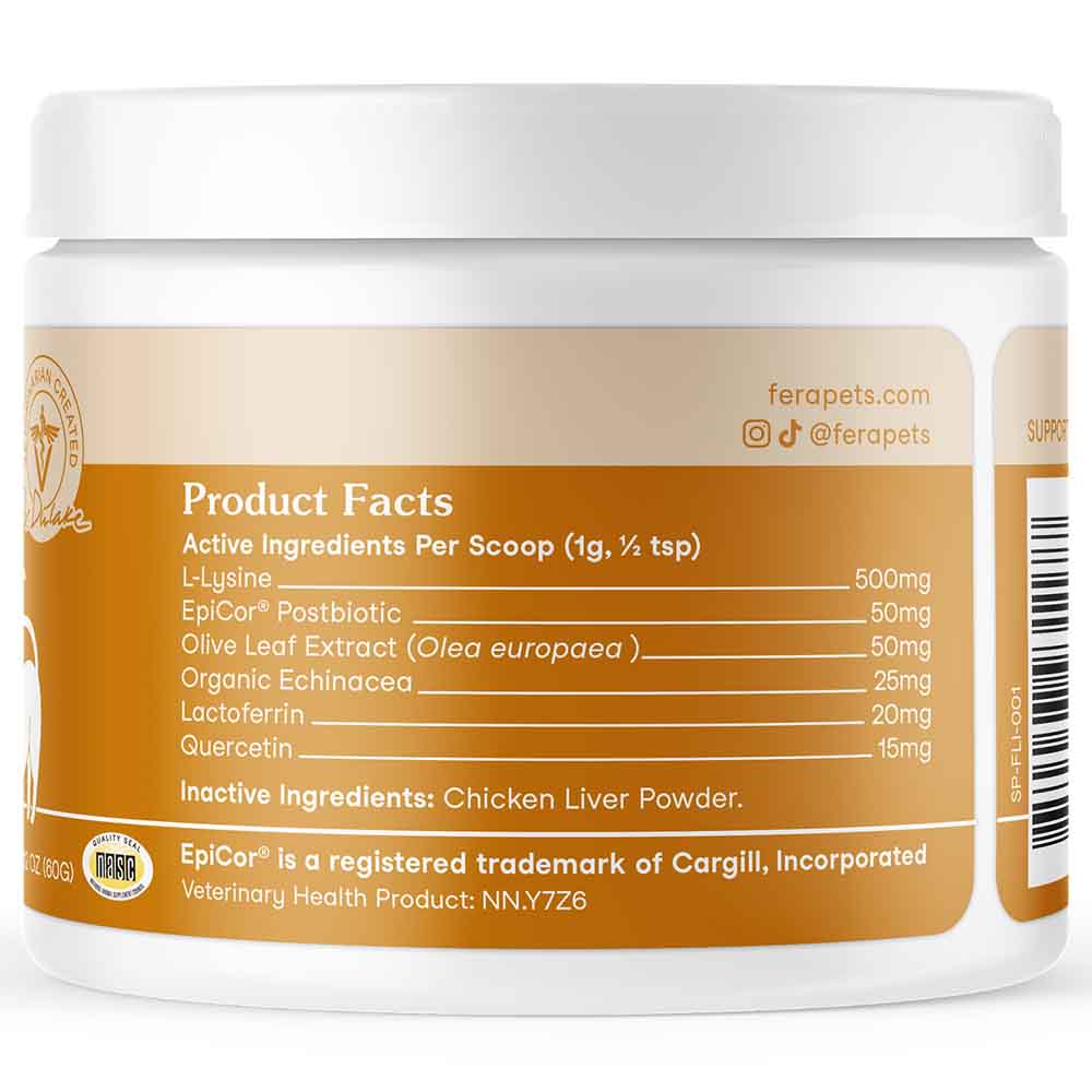 Fera Pets Lysine Immune Support Supplement Powder For Cats 60g