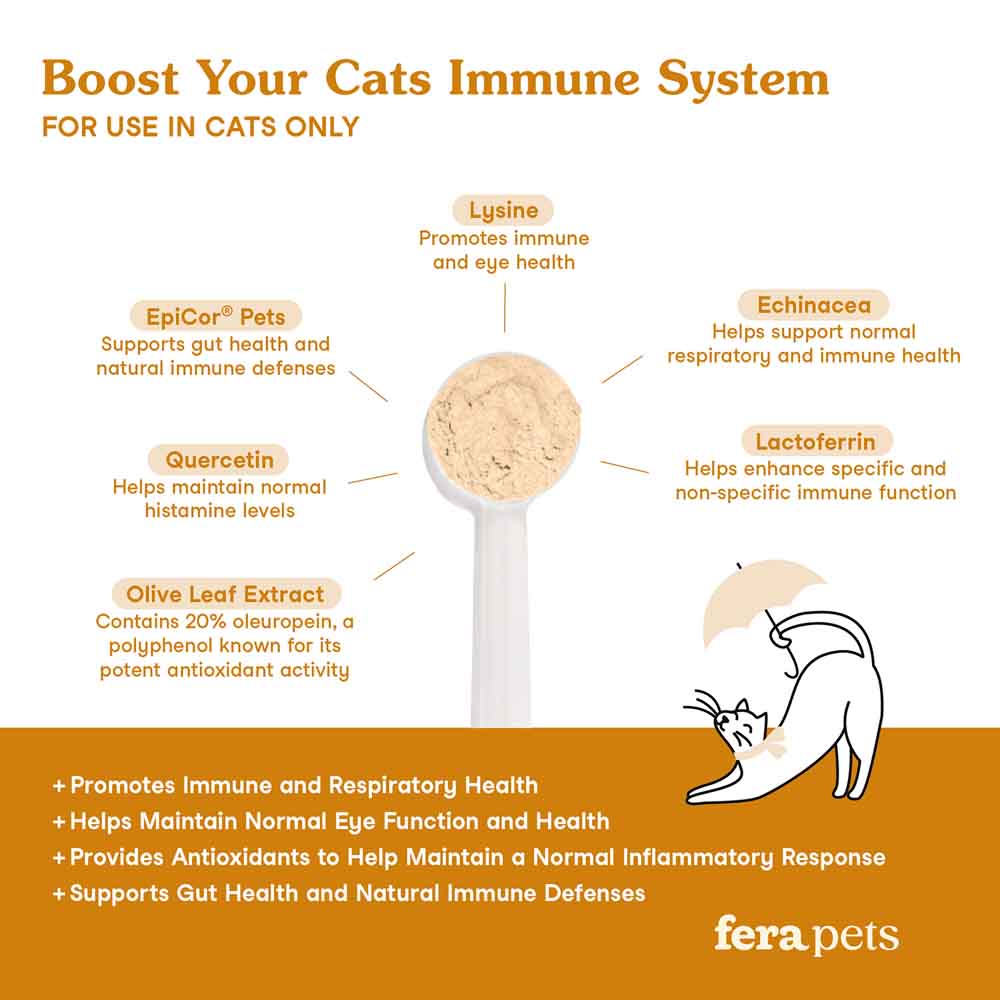 Fera Pets Lysine Immune Support Supplement Powder For Cats 60g