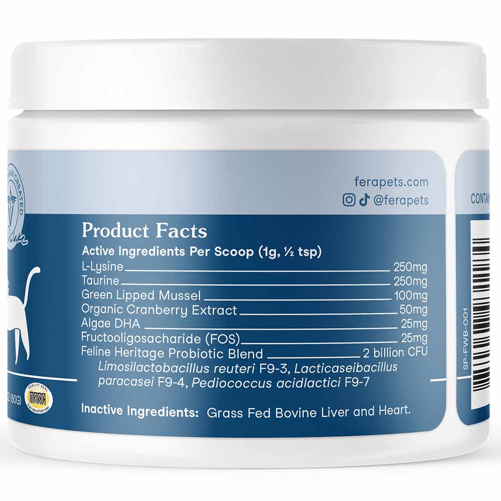 Fera Pets Wellness Blend Supplement Powder For Cats 60g