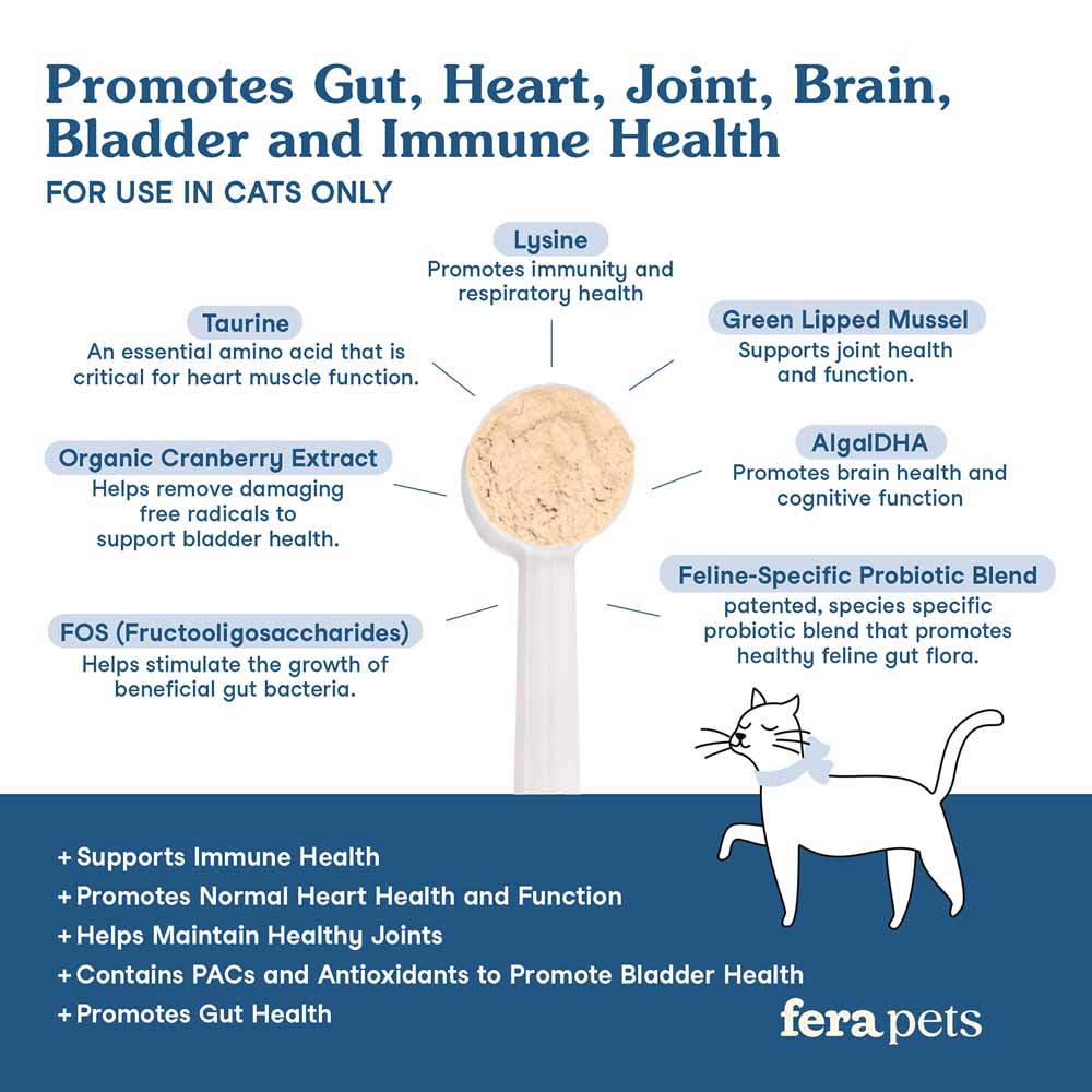 Fera Pets Wellness Blend Supplement Powder For Cats 60g