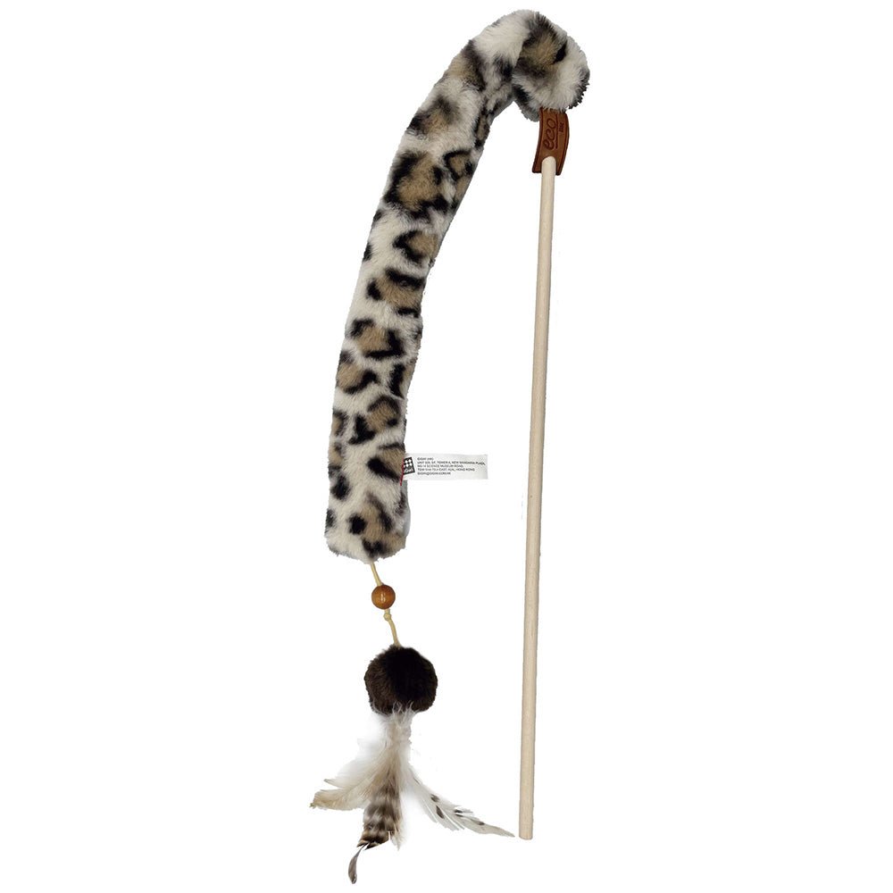 GiGwi Eco Silvervine With Crinkle Feather Teaser Cat Wand Toy