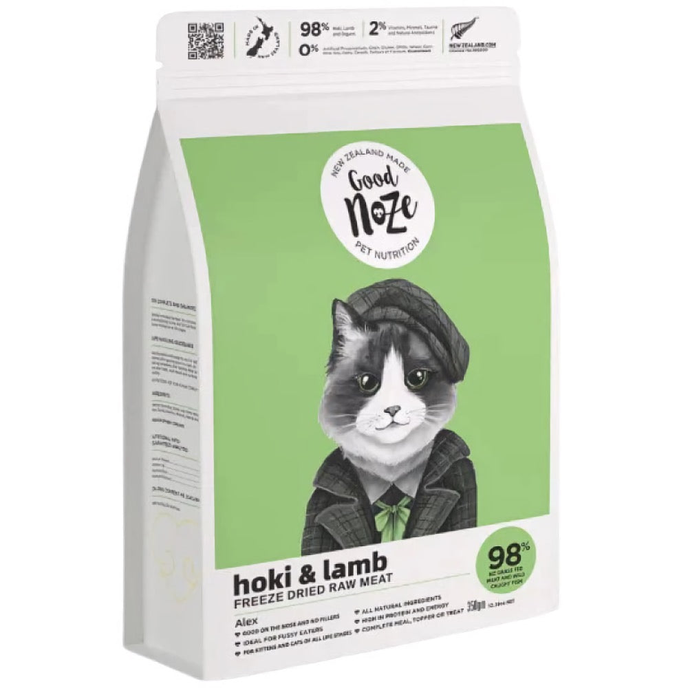 20% OFF: Good Noze NZ Hoki & Lamb Freeze-Dried Cat Food 350g