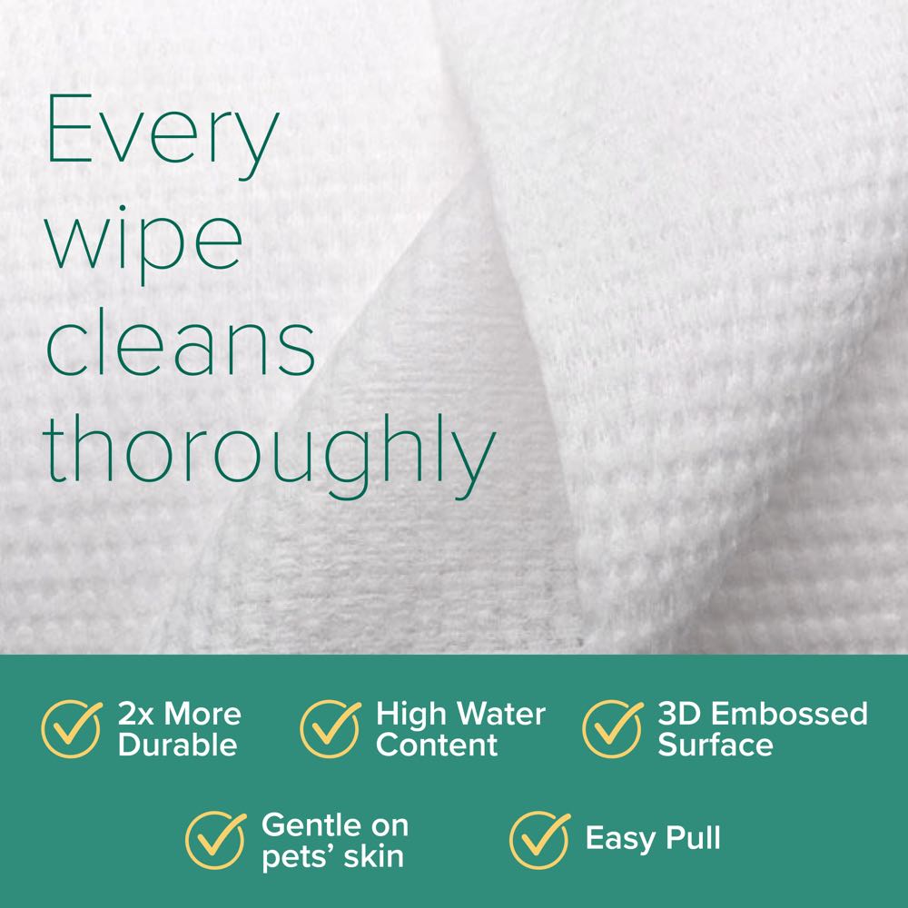 Nurture Pro AG+ Silver Green Tea Wipes For Cats & Dogs 10pc