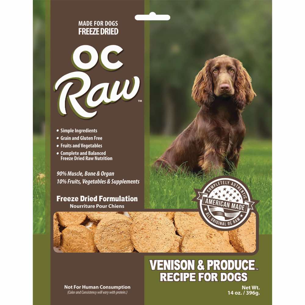 OC Raw Venison & Produce Grain-Free Freeze-Dried Raw Dog Food 14oz
