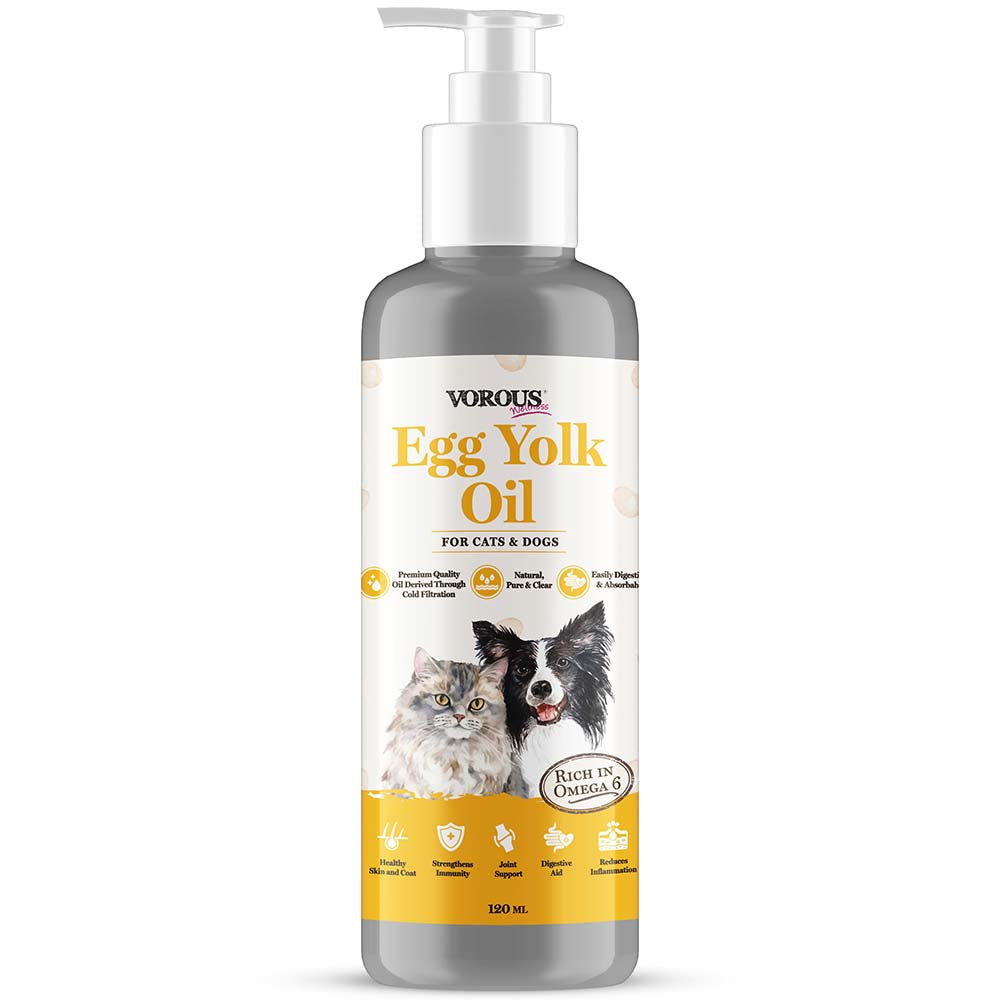 Vorous Wellness Egg Yolk Oil Supplement for Cats & Dogs 120ml